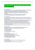 CHAPTER 18 NURS 206 EXAM QUESTIONS AND ANSWERS
