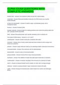 CLPNA EXAM QUESTIONS WITH COMPLETE ANSWERS