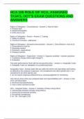 HCA 105 ROLE OF HCA&comma; ASSIGNED TASKS&comma; DOT'S EXAM QUESTIONS AND ANSWERS