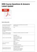 EMD Course Questions & Answers Latest Update