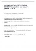 SOMB &lpar;SCHEDULE OF MEDICAL BENEFITS&rpar; questions and answers graded A&plus; 2025 