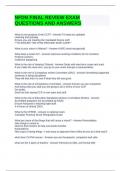 NFDN FINAL REVIEW EXAM QUESTIONS AND ANSWERS