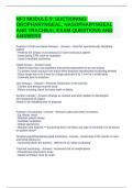 NF3 MODULE 9&colon; SUCTIONING&colon; OROPHARYNGEAL&comma; NASOPHARYNGEAL AND TRACHEAL EXAM QUESTIONS AND ANSWERS