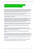 JURISPRUDENCE FINAL EXAM QUESTIONS AND ANSWER