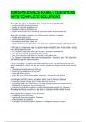 JURISPRUDENCE EXAM-1 QUESTIONS WITH COMPLETE SOLUTIONS