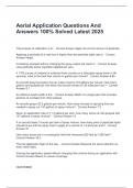 Aerial Application Questions And  Answers 100&percnt; Solved Latest 2025