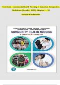 Test Bank - Community Health Nursing&comma; A Canadian Perspective&comma;  5th Edition &lpar;Stamler&comma; 2025&rpar;&comma; Chapter 1 &ndash; 33 Complete With Rationale 