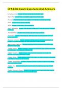 CFA ESG Exam Questions And Answers