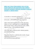 MBIO 3401 FINAL EXAM NEWEST 2025 ACTUAL  EXAM COMPLETE 300 QUESTIONS AND CORRECT  DETAILED ANSWERS &lpar;VERIFIED ANSWERS&rpar; &vert;ALREADY  GRADED A&plus;&vert;BRAND NEW&excl;&excl; A microbe is commonly defined as a  &lowbar;&lowbar;&lowbar;&lowbar;&lowbar;&lowbar;&lowbar;&lowbar;&lowbar;&lowbar;&lowbar;&lowbar;&lowbar;&lowbar;&lowbar;&lowbar;&lowbar;&lowbar;&lowbar; that requires a microscope  to be seen - ANSWlivi