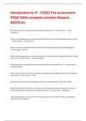 Introduction to IT - D322&sol; Pre-assessment PFQO With complete solution Newest RATED A&plus;