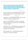 NSG 3100 EXAM 4 GALEN COLLEGE NEWEST 2025  ACTUAL EXAM COMPLETE 100 QUESTIONS AND  CORRECT DETAILED ANSWERS &lpar;VERIFIED ANSWERS&rpar;  &vert;ALREADY GRADED A&plus;&vert;BRAND NEW&excl;&excl; 24-hour food recall - ANSWclient recalls all  the food and beverages consumed during a typical  