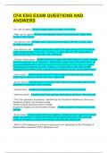 CFA ESG EXAM QUESTIONS AND ANSWERS