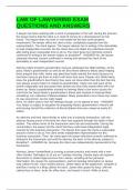 LAW OF LAWYERING EXAM QUESTIONS AND ANSWERS