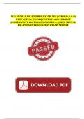 NGN Mental Health HESI Exams 2025 &lpar;Version A & B&rpar; &ndash; Actual Exam Questions with Correct Answers and Rationales &ndash; Graded A&plus;