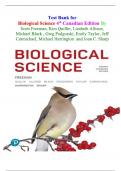 Test Bank for Biological Science 4th Canadian Edition By Scott Freeman&comma; Kim Quillin&comma; Lizabeth Allison&comma; Michael Black &comma; Greg Podgorski&comma; Emily Taylor&comma; Jeff Carmichael&comma; Michael Harrington  and Joan C&period; Sharp isbn-9780138184339