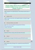 Chronic Kidney Disease Recent Questions with  Detailed Verified Answers and Correct Answers  Already Graded A&plus; 