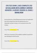 CPO TEST EXAM &vert; 2025 COMPLETE CPO  ACTUAL EXAM WITH CORRECT VERIFIED  ANSWERS &vert; ALREADY GRADED A&plus; EXAM &vert;  BRAND NEW