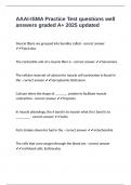 AAAI-ISMA Practice Test questions well answers graded A&plus; 2025 updated