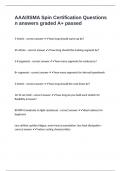 AAAI&sol;ISMA Spin Certification Questions n answers graded A&plus; passed