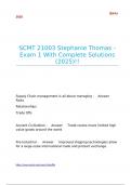 SCMT 21003 Stephanie Thomas - Exam 1 With Complete Solutions &lpar;2025&rpar;&excl;&excl;