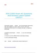 ISYS 21003 Exam -1 Questions And Answers Latest Update &lpar;2025&rpar;&excl;&excl;
