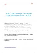 ISYS 21003 Stamps Uark Exam One Verified Answers &lpar;2025&rpar;&excl;&excl;