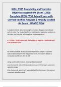 WGU C995 Probability and Statistics  Objective Assessment Exam &vert; 2025  Complete WGU C955 Actual Exam with  Correct Verified Answers &vert; Already Graded  A&plus; Exam &vert; BRAND NEW 