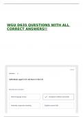 WGU D635 QUESTIONS WITH ALL CORRECT ANSWERS&excl;&excl;