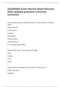 AAAI&sol;ISMA Exam Review Sheet Revised 2025 updated questions correctly answered