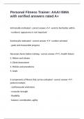 Personal Fitness Trainer&colon; AAAI ISMA with verified answers rated A&plus;