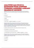 2025 NURS 2400 EXAM &num;2 QUESTIONS WITH ANSWERS &lpar;VERIFIED ANSWERS&rpar; ALREADY GRADED BY EXPERTS