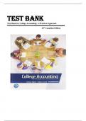Test Bank for College Accounting&colon; A Practical Approach&comma; 14th Canadian Edition by Jeffrey Slater&comma; Brian Zwicker & Debra Good &comma; ISBN&colon; 9780135222416 &vert;All Chapters Verified&vert; Guide A&plus;