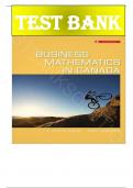 Test Bank for Business Mathematics In Canada 10th Edition by F&period; Ernest Jerome & Tracy Worswick &comma; ISBN&colon; 9781260065992 &vert;All Chapters Verified&vert; Guide A&plus;