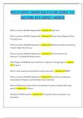 MASTER DRIVER TRAINER QUALIFICATION COURSE TEST QUESTIONS WITH CORRECT ANSWERS