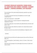 CULINARY SPECIALIST NAVEDTRA 15008A EXAM &vert; ALL QUESTIONS AND CORRECT ANSWERS &vert; ALREADY GRADED&plus; &vert; VERIFIED ANSWERS &vert; JUST RELEASED
