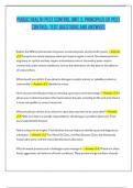 PUBLIC HEALTH PEST CONTROL UNIT 2- PRINCIPLES OF PEST CONTROL-TEST QUESTIONS AND ANSWERS