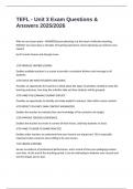 TEFL - Unit 3 Exam Questions & Answers 2025&sol;2026