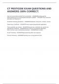 CT PESTICIDE EXAM QUESTIONS AND ANSWERS 100&percnt; CORRECT&period;