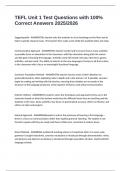 TEFL Unit 1 Test Questions with 100&percnt; Correct Answers 2025&sol;2026