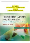 TEST BANK FOR&colon; Psychiatric-Mental Health Nursing&comma; 8th Edition 8th Edition By Rn Mohr&comma; Wanda K&period;&comma; Ph&period;D&period; &lpar;Author&rpar;Latest Update