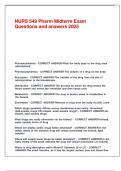 NURS 549 Pharm Midterm Exam Questions and answers 2025&period;