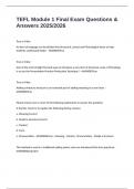 TEFL Module 1 Final Exam Questions & Answers 2025&sol;2026