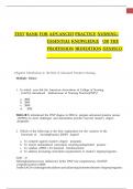 TEST BANK ADVANCED PRACTICE NURSING ESSENTIAL KNOWLEDGE OR THE PROFESSION 3RD EDITION BY DENISCO &vert; ALL CHAPTERS COVERED &vert; COMPLETE SOLUTION &vert; NEW&excl;&excl;&excl;