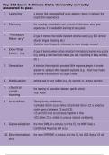 Psy 263 Exam 4&colon; Illinois State University correctly answered to pass 