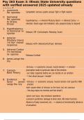 Psy 263 Exam 3&colon; Illinois State University questions with verified answered 2025 updated already passed