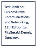 Test Bank For Business Data Communications and Networking 13th Edition by Jerry FitzGerald&comma; Alan Dennis&comma; Alexandra Durcikova