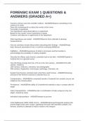 FORENSIC EXAM 1 QUESTIONS & ANSWERS &lpar;GRADED A&plus;&rpar;