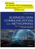 Test Bank For Business Data Communications and Networking&comma; 14th Edition by FitzGerald&comma; Dennis&comma; Durcikova&period;