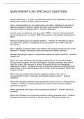 NASM WEIGHT LOSS SPECIALIST QUESTIONS