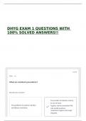 DHYG EXAM 1 QUESTIONS WITH 100&percnt; SOLVED ANSWERS&excl;&excl;